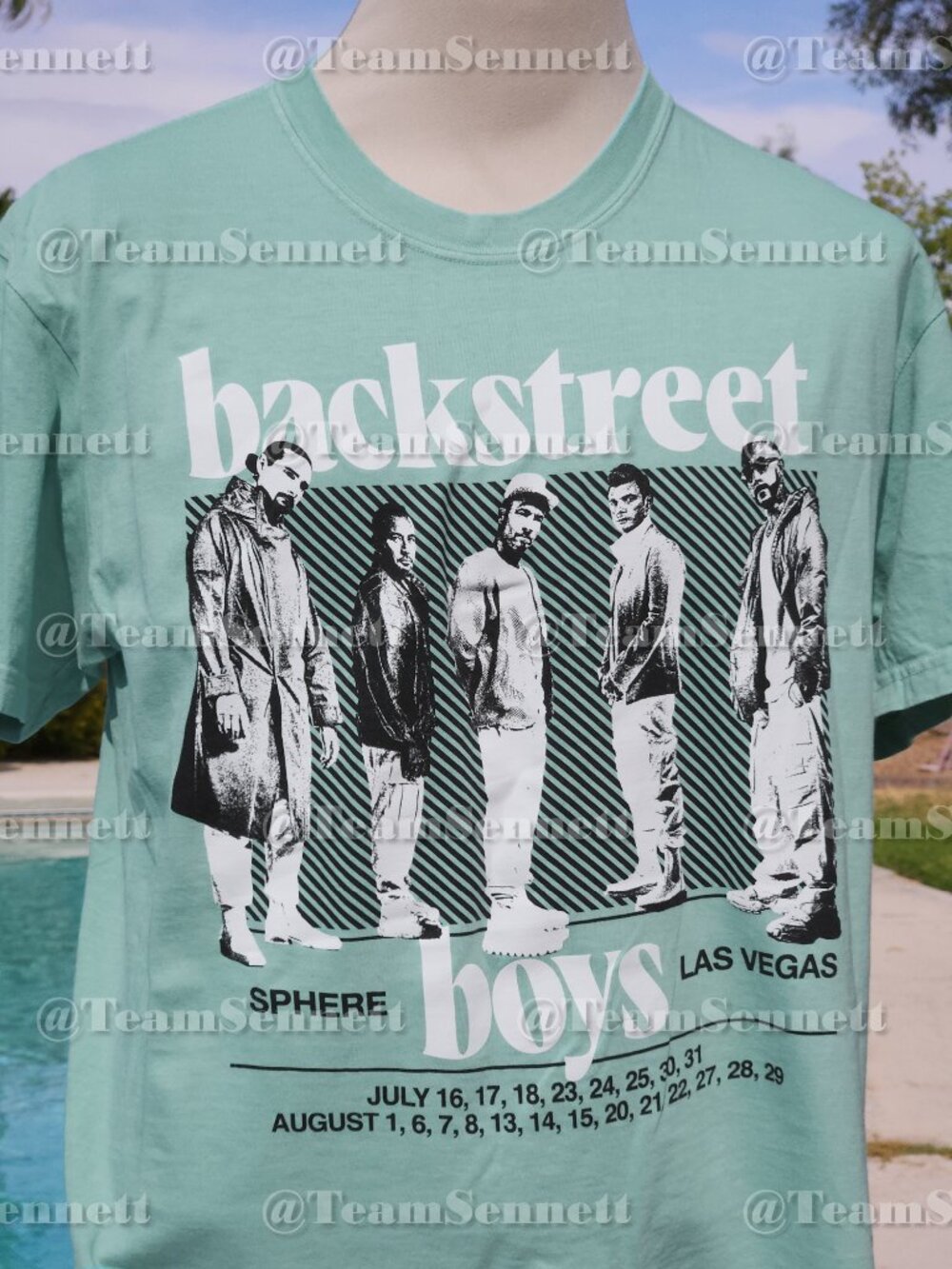 Backstreet Boys Mint Green Sphere Shirt // Into the Millennium Las Vegas